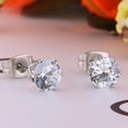 thumbnail image 4 of Pendientes de cristal creativos de moda europea y americana, pendientes de diamantes de seis garras de acero de titanio, pendientes de circonita de acero inoxidable para mujer, 4 of 5