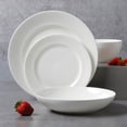 thumbnail image 2 of Gibson Elite Gracious Dining 16pc Bone China Double Bowl Dinnerware Set in White, 2 of 8