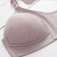 thumbnail image 7 of BLVB 2PC Women's Front Closure Bras Push up Comfort Full Coverage Bra Wireless Support Bra Underwear Purple, 7 of 7