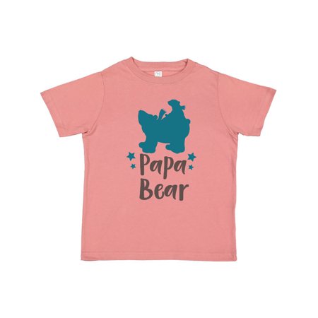 

Inktastic Papa Bear Bear Cub Father s Day - Blue Brown Gift Toddler Boy or Toddler Girl T-Shirt