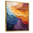 thumbnail image 2 of Designart "Lyrical Sunset Yellow Orange Abstraction II" Abstract Floater Framed Canvas Wall Art, 2 of 7
