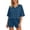 short sets 22#Blue, variant on WAYUTE Womens 2 Piece Outfits V Neck Casual Short Sleeve Top and Shorts Beach Travel Outdoor Solid Color Summer Outfit