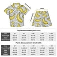 thumbnail image 3 of joogoo Boy Shorts Set Cartoon Yellow Bananas 2 Piece Short Sleeve Button Down Hawaiian Shirt Shorts 9-10Y, 3 of 8