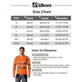 thumbnail image 6 of Ubon Men's 3-Pack Hi Vis Shirt Long Sleeve Shirt Reflective Construction Shirt Orange M, 6 of 9
