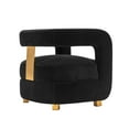 thumbnail image 6 of Manhattan Comfort Amirah Solid Wood Frame Accent Chair in Black (Set of 2), 6 of 7