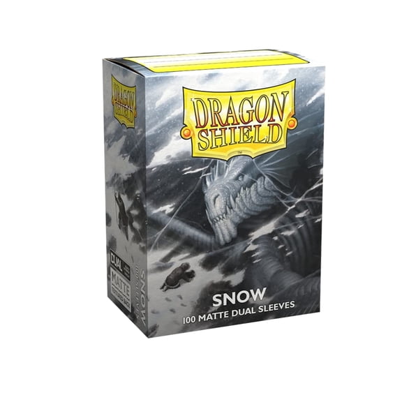 Dragon Shield, Standard size TCG card sleeves, 100ct. Matte Dual Sleeves - Snow