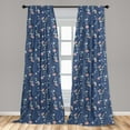 thumbnail image 4 of Ambesonne Spring Curtains, Roses Orchids Ornament Art, Pair of 28"x95", Dark Lavender Blush Grey, 4 of 4