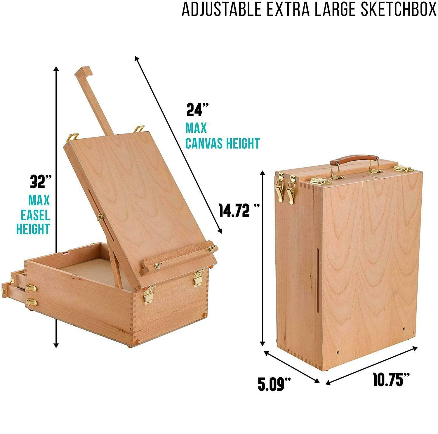 Caja de Artista Artist Wood Desktop Box Easel 3 Storage Drawers