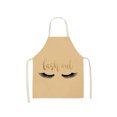 thumbnail image 1 of Tignapoo Cute Eyelash Pattern Kitchen Apron - Cotton-Linen Blend, Waterproof & Oil-Resistant, 68x55cm, Unisex Design for Home & Coffee Shop Use, Easy to Clean, Lightweight & Durable, 1 of 6