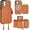Brown for MagSafe, variant on for  Crossbody Wallet Case Compatible with iPhone 12/12 Pro, RFID Blocking Protective Purse Case with Card Slots Holder Kickstand Wrist Strap Lanyard Zipper 6.1 Inch 5G (Brown)