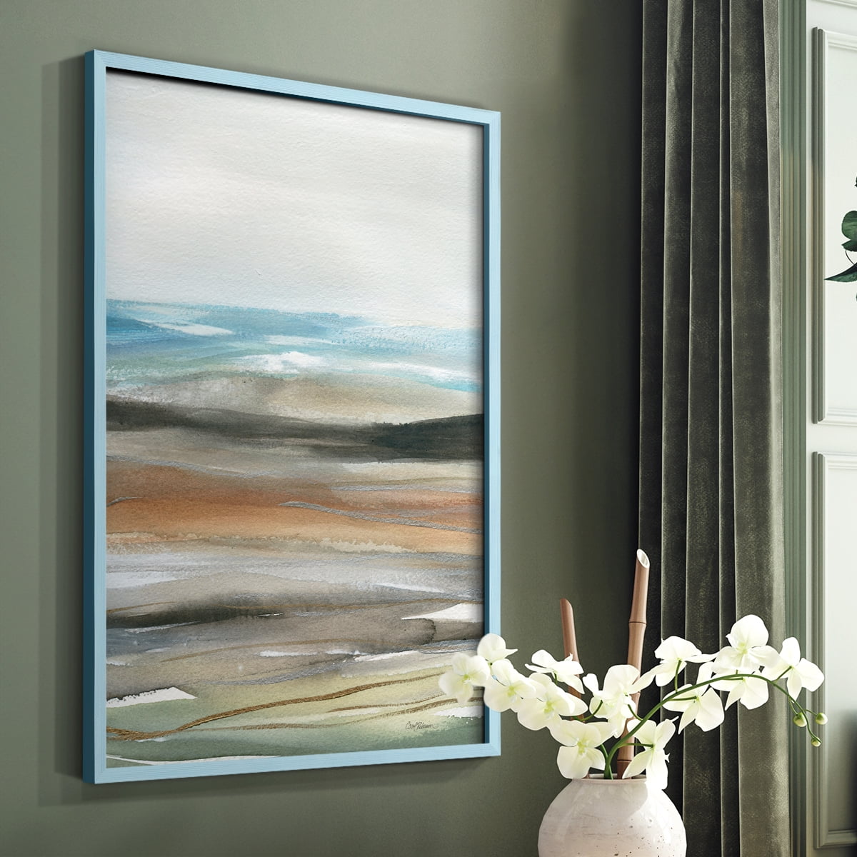 Nature's Many Layers I in Blue Solid Wood 11 x 14 Framed Print