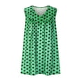 thumbnail image 6 of Otvok Summer Sleeveless Tops for Women Polka Dot Solid Color Print Short Sleeve Tunic T-Shirts, 6 of 6