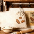 thumbnail image 4 of Bread Bags for Homemade Bread,Reusable Linen Bread Bag with Drawstring,Packaging Pouch for Food Storage, 4 of 6