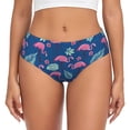 thumbnail image 1 of Balery Plants And Flamingos Ropa Interior de Algodón para Mujer con Dibujo – Braguitas Cómodas y Elásticas, Estilo Clásico-4X-Large, 1 of 6
