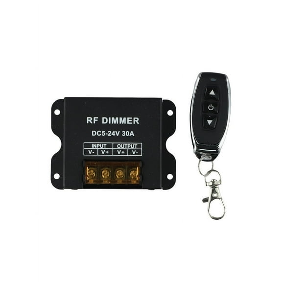 Clupup DC 12V 24V LED Dimmer with RF Remote Control for Brightness Adjustment