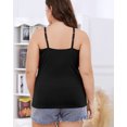 thumbnail image 4 of Alove Womens Plus Size Tops Cotton Camisoles Adjustable Spaghetti Strap Tank Tops Scoop Neck Layer Cami Build in Shelf Bra, 4 of 6