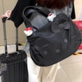 thumbnail image 5 of Bolso de mano negro de Hello Kitty de Sanrio, bolso de viaje de corta distancia con dibujos animados KT, bolso cruzado de gran capacidad, bolso grande para gimnasio para mujer, 5 of 5