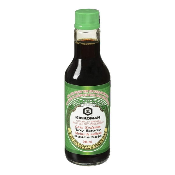 ( 2 Pack )Kikkoman Soy Sauce, Less Sodium 10 Fl Oz
