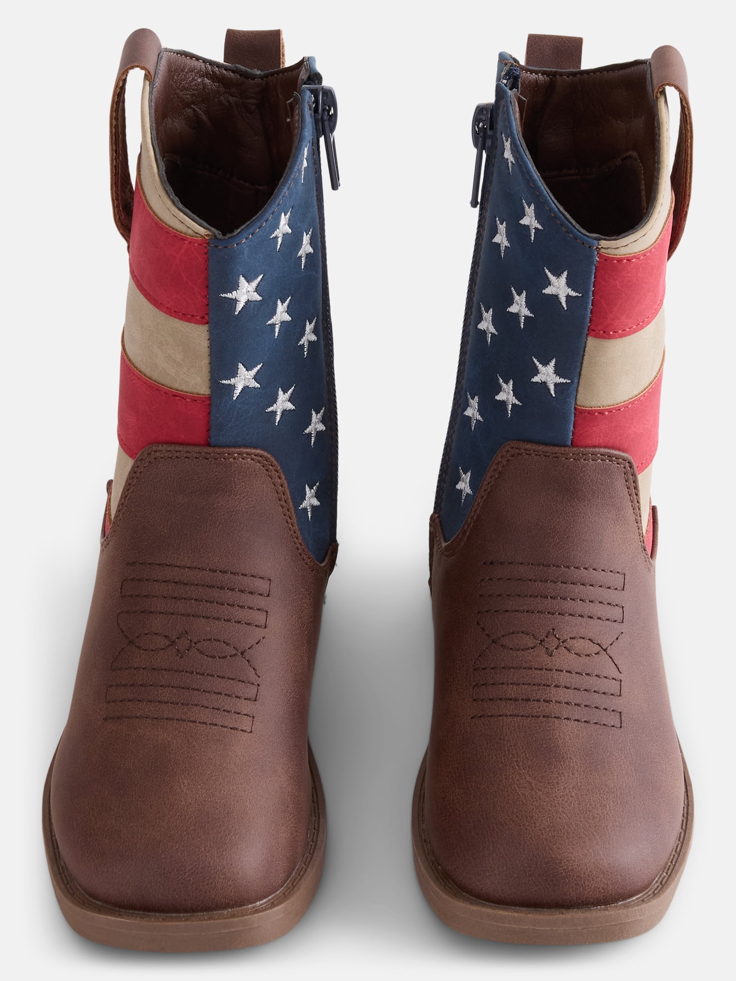 Wonder Nation Toddler and Big Boys' Americana Cowboy Boots