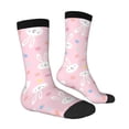 thumbnail image 4 of Yiaed Easter Cute Rabbit Print Great elasticity Crew Socks Sports socks for Men and Women, 4 of 5