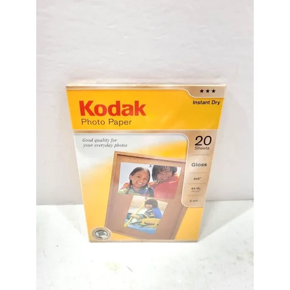 OLIVE- 2 Staples Kodak Photo Plus Gloss Paper 4X6 60 Sheets Each Box New Sealed