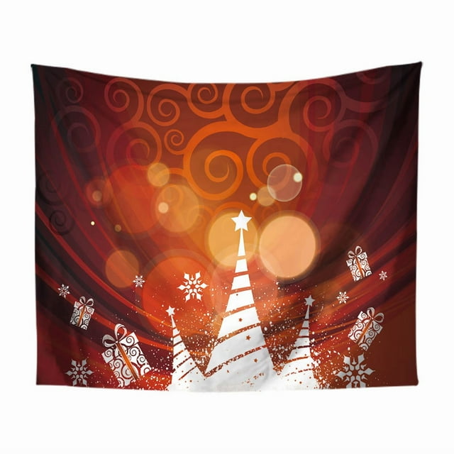 Tapiz decorativo de pared para árbol de Navidad, 150 x 130 cm, microtela