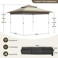 thumbnail image 4 of LAZY BUDDY Ez Set-up Pop up Canopy Tent, 12' x 12' Pop up Gazebo Outdoor Instant Shelter Folding Canopy Tent with Wheeled Bag, 4 of 11