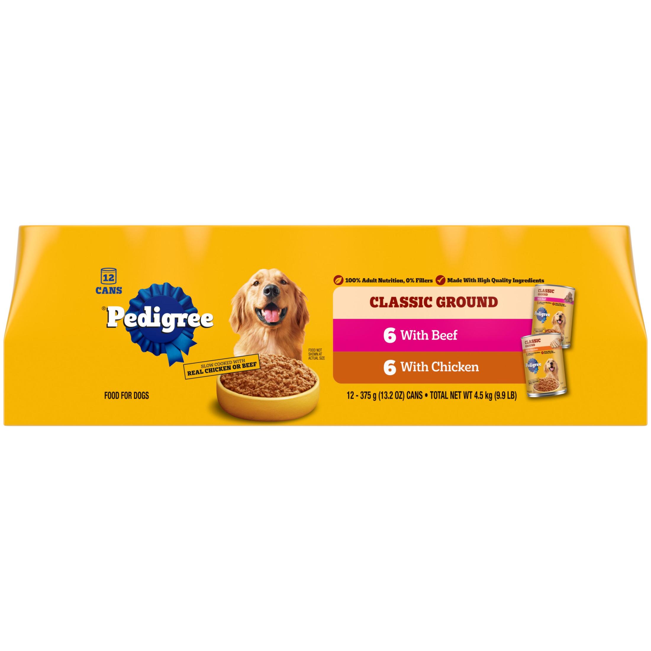 Pedigree Chopped Ground Dinner Chicken & Beef Variety, 12 Pack photo 2