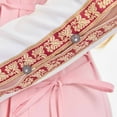 thumbnail image 6 of DAIZBELLA Renaissance Dress for Women Pink Medieval Dress with Puff Sleeves Fake Two-Piece Dress, M, 6 of 6