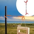 thumbnail image 4 of Percha de camping multifunción para aventuras Silfrae, gancho para usos múltiples, gancho para acampar, linterna rojo, 4 of 9