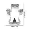 thumbnail image 2 of Bear Cookie Cutter, Stainless Steel Hug Bear Shape Cartoon Pastry Mold, Cute Kitchen Baking Accessories, Dessert Baking Tools For Fondant, Clay, Pastry, Cake, 2 of 9