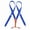 Blue, variant on Fashion Suspenders for Men Women 2.5cm Wide X-back 4 Clips Adjustable Elastic Trouser Braces Straps Gifts for Dad Husband