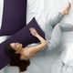 thumbnail image 2 of Cuerpo Almohada Funda PiccoCasa con Cremallera Cierre Juego de 2 Almohada Fundas 1800 Microfibra Berenjena 51cmx140cm, 2 of 6