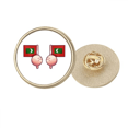 thumbnail image 1 of Broche de oro metálico circular, 1 of 3
