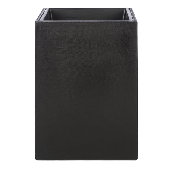 SAFAVIEH Kendri Concrete Modern Solid Round Patio Planter, Black