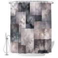 thumbnail image 2 of Grey Abstract Shower Curtains for Bathroom, Modern Gradient Color Blocks Geometric Waterproof Fabric Shower Curtain, Decorative Bathroom Curtain for Bathtub, 72"x72", No Hooks Included, 2 of 9