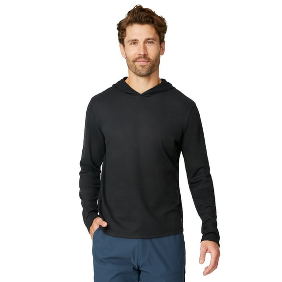 Free Country Men's Sueded Pique Hoodie Black S