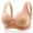 Beige, variant on ALLLIST Cotton Women's Bras Wireless Push up Bralette Lace Plain Pink Comfy T-Shirt Women's Underwear