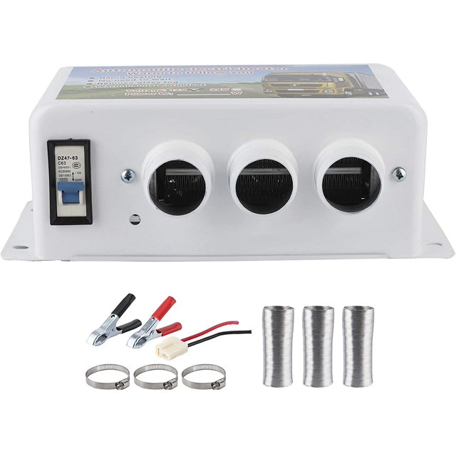Descongelador de automóvil, 1000W 12V Calentador de automóvil Calentador de calentamiento rápido de invierno Descongelador de parabrisas portátil 3 salidas de aire
