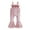 Pink, variant on Diufon Wide Leg Jumpsuit for Girls Cotton Padded Solid Color Fall Winter Pants Bow Tie Ruffled Hem Cute Long Trousers