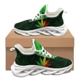 thumbnail image 1 of Zapatillas deportivas con plataforma y cordones con estampado polinesio de hojas de arce, zapatos de malla transpirables y acolchados para mujer y hombre., 1 of 6