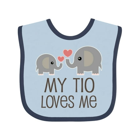

Inktastic My Tio Loves Me Childs Gift Baby Boy or Baby Girl Bib