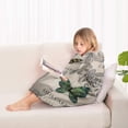 thumbnail image 4 of Butterfly Leaf Text Pattern Blanket Hoodies for Kids 6-13YR Oversize Wearable Blanket Hoodies for Boys Girls Teens, 4 of 7