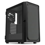 DARKROCK EC2 Black ATX Mid Tower PC Case  Type-C Ready, 40-Slot GPU Support, Tempered Glass Side Panel, 8 x 120mm Fan Mounts (1 Pre-Installed) & 360mm Radiator Compatibility