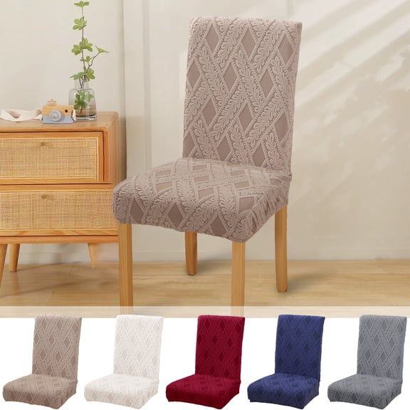 kladzum Thickened Jacquards Chair Cover Ample-coverage All-season Dirt-proof Dining Chair Cover Household Elastic Chair Cover for Home Decoration Chair Covers