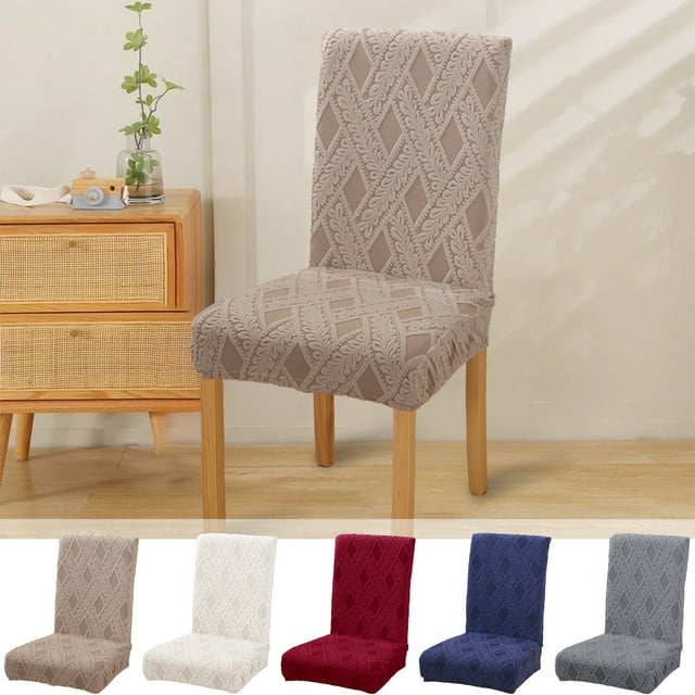 Funda para silla de comedor Jacquard - Funda elástica de poliéster, protección engrosada para todo tipo de estaciones para casa, cocina, restaurante (40-50cm x 45-65cm)