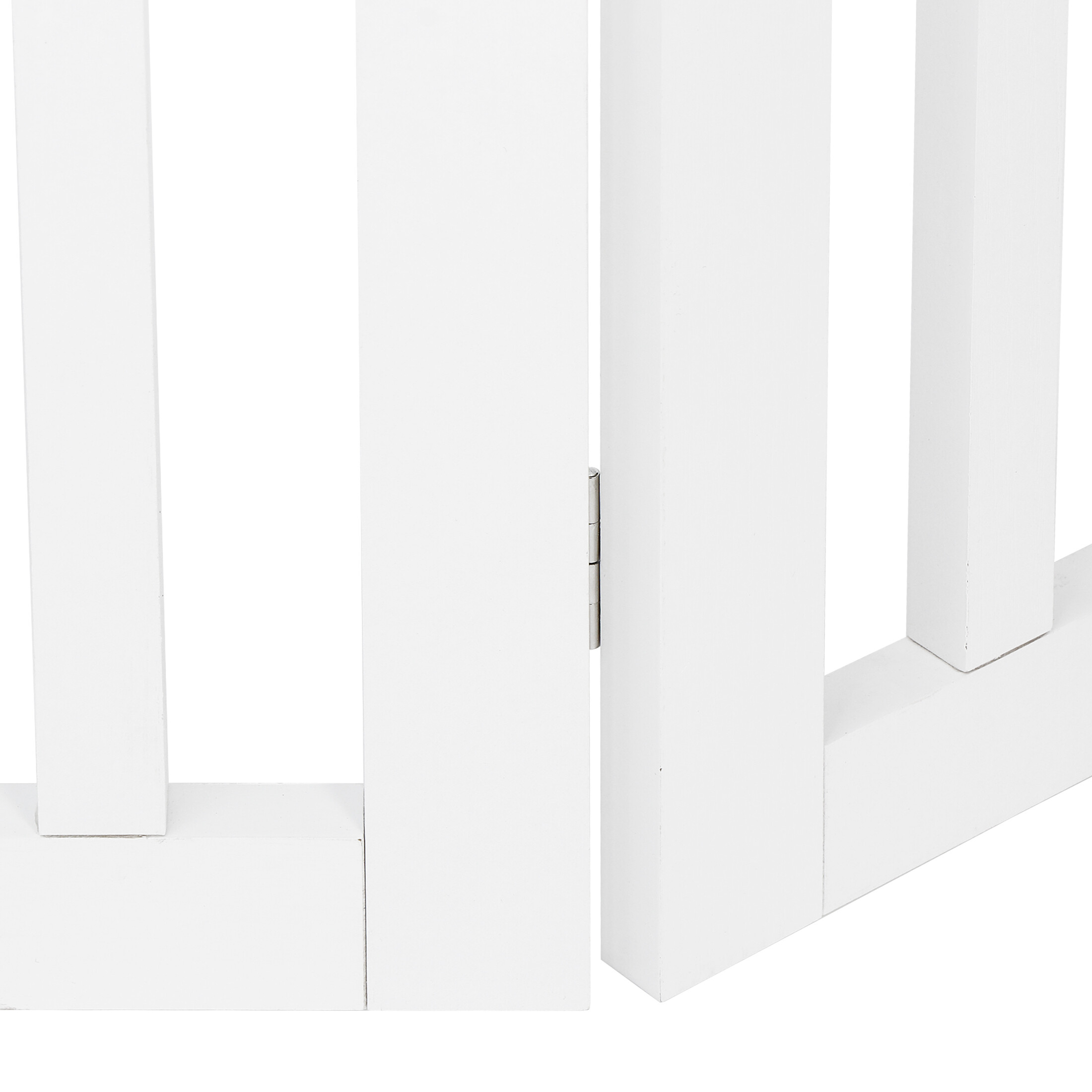 ZENY 4-Panel Foldable Pet Gate, White photo 2