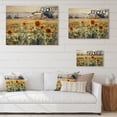 thumbnail image 4 of Designart "A Golden Sunflower on the Farm II" Floral Print on Natural Pine Wood, 4 of 5