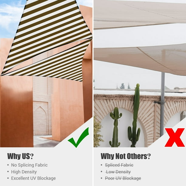 Nelson Sunページ Yescom 7FT 97% UV Block Triangle Sun Shade Sail Decor Patio