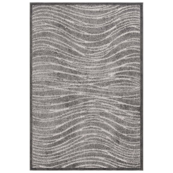 SAFAVIEH Cottage Tayler Geometric Indoor/Outdoor Area Rug, Grey, 8' x 11'2"
